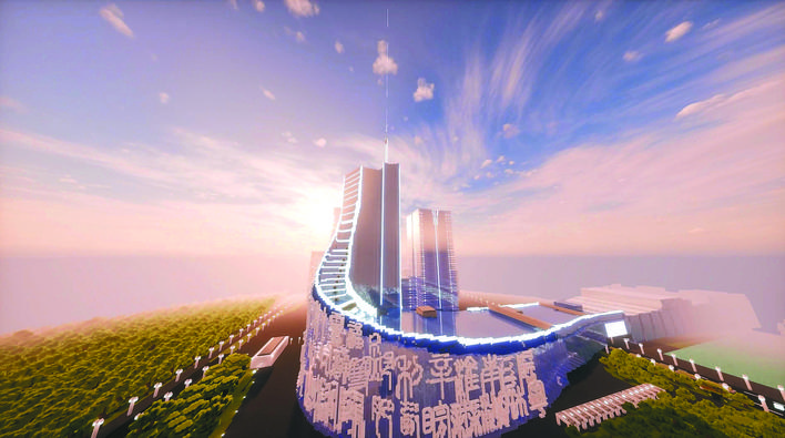 大学生游戏里还原天鹅湖地标，以创意为家乡代言